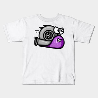 Turbo Snail - Purple Sparkle Kids T-Shirt